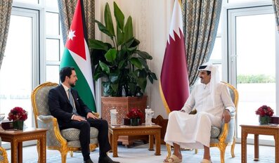 HH The Amir Meets Crown Prince of Jordan